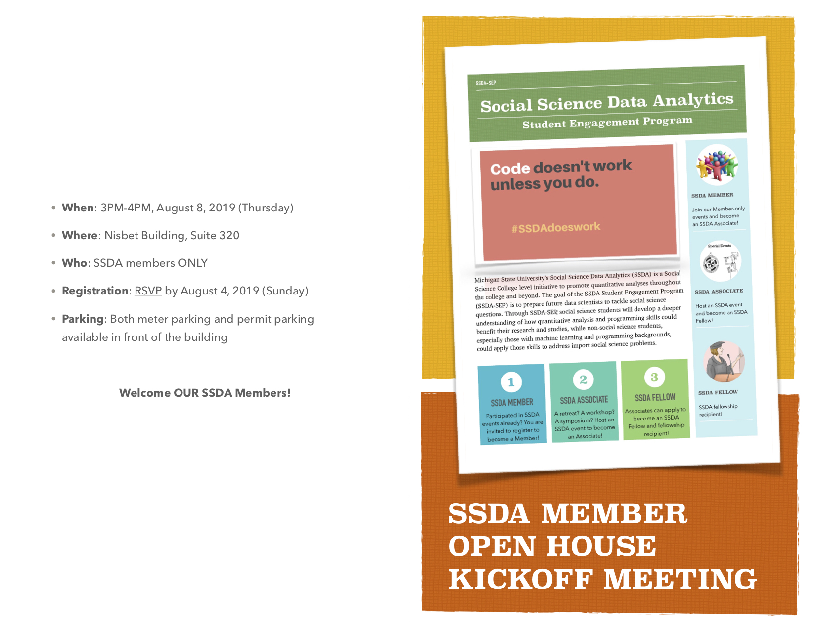 SSDA Member Open House Kickoff Meeting
